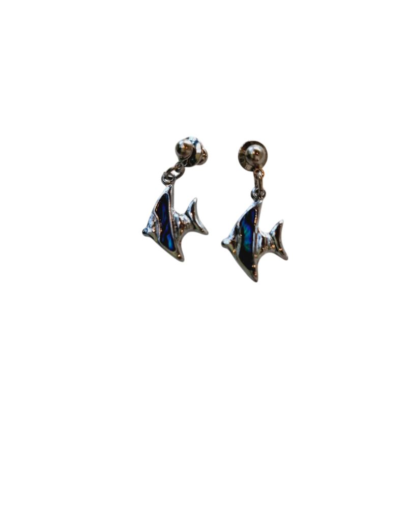 Aretes Pez abulón y plata