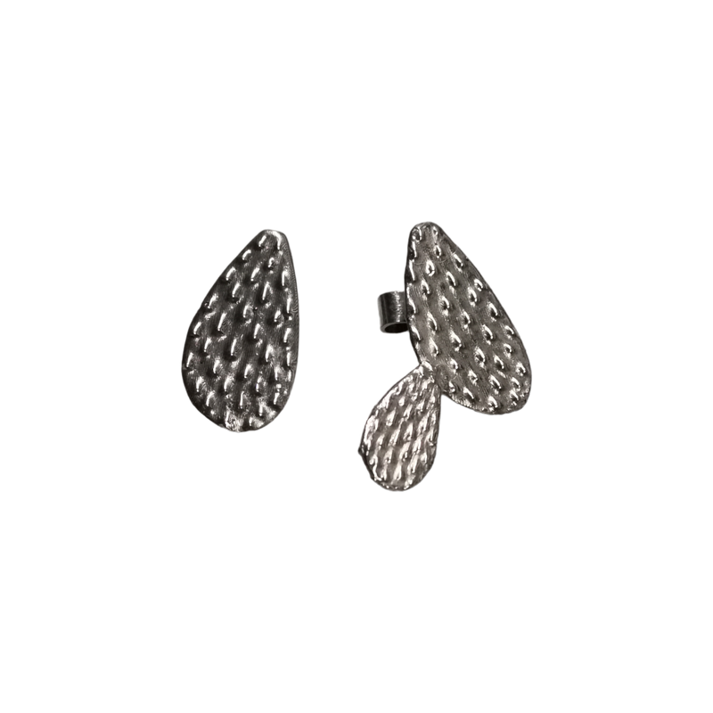 Nopal silver earrings