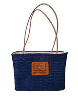 Bolsa Chica de Henequén con Asa de Piel