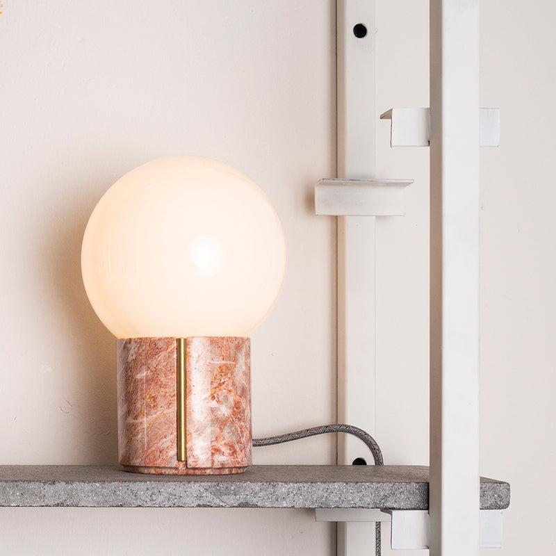 RED MARBLE TABLE LAMP
