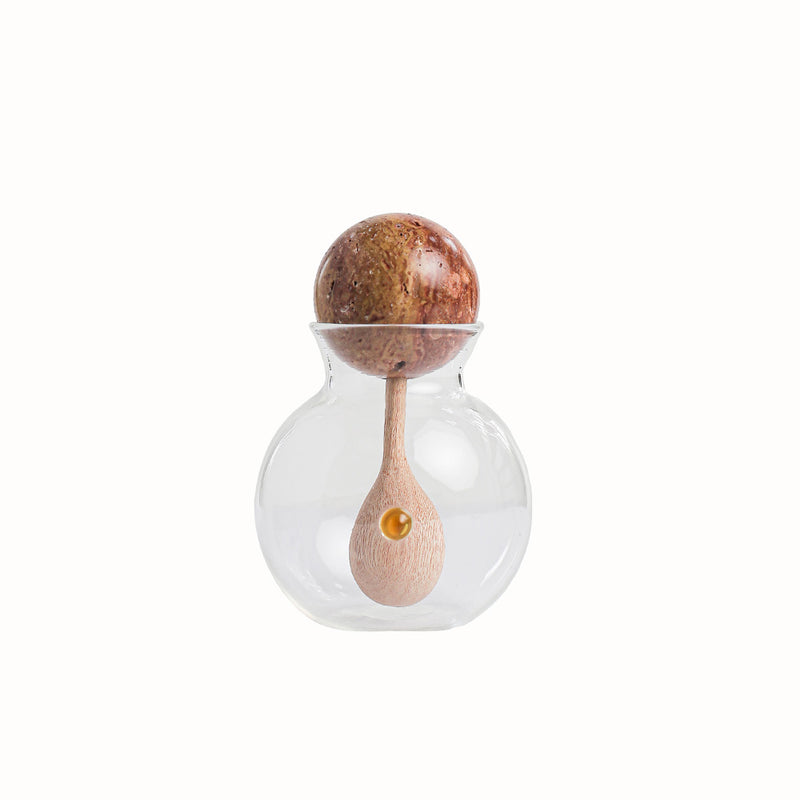 RED MARBLE SPHERE SAUCES BOTTLE